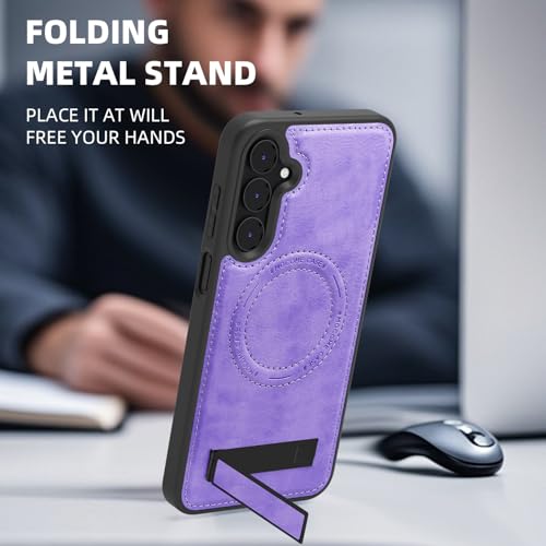 Image of Lunivop for Samsung Galaxy A16 5G Phone Case 6.7 inch PU Leather Light Purple