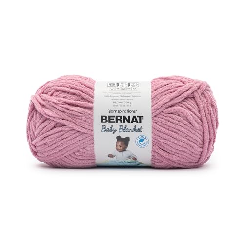 Bernat Baby Blanket Bubblegum Yarn - 1 Pack of 300g/10.5 oz - 100% Polyester - #6 Super Bulky - 220 Yards - Knitting/Crochet