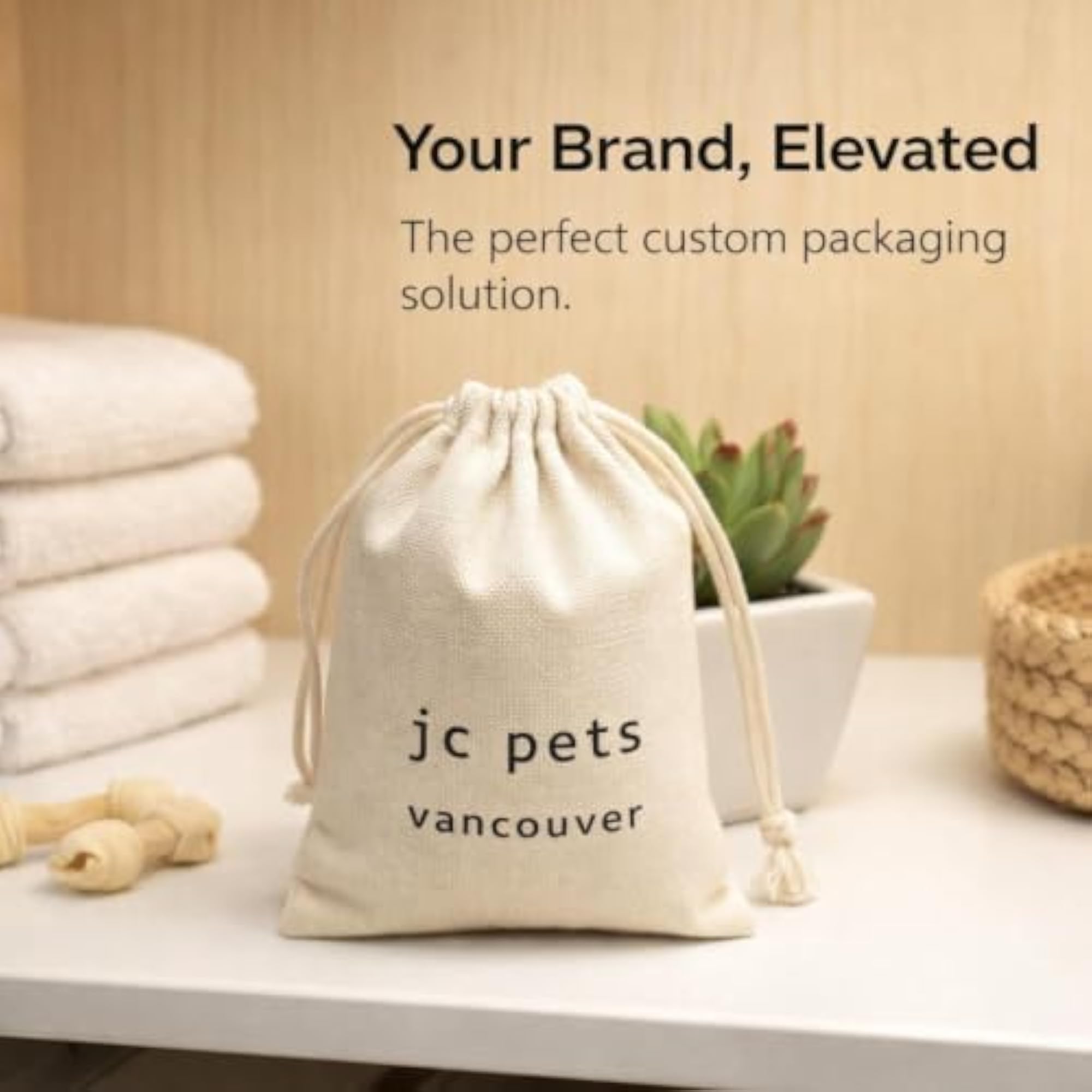 Canvas Drawstring Storage Bag for Custom Packaging