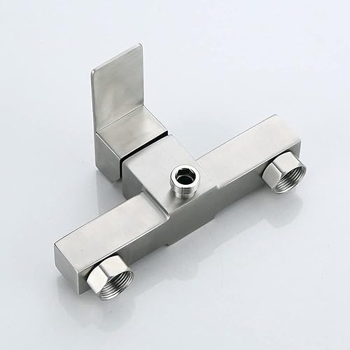 Miniatura 3 de SUS 304 Mezclador de ducha de baño de acero inoxidable grifo de ducha montado en la pared grifo de control de agua caliente y fría