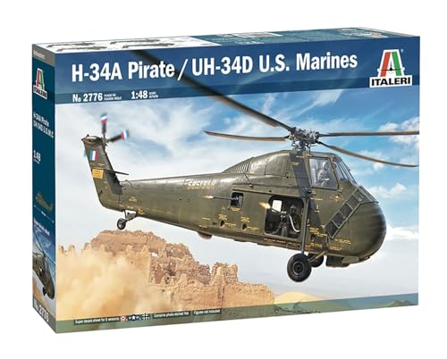 PLATZ ITALERI IT2776 1/48 US H-34A PIRATES/US Marine Corps UH-34D Plastic Model (Helicopter)