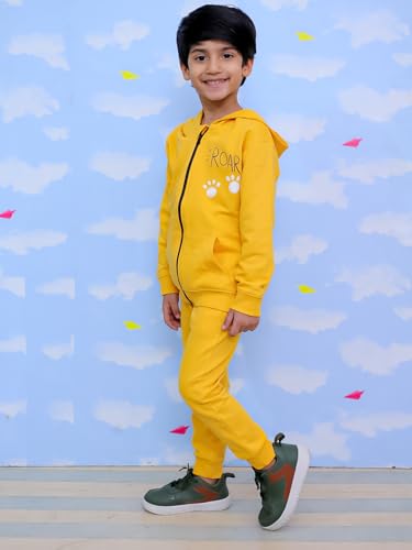 Image of The Mom Store Kids Sweatshirt With Joggers Set| Cotton With French Terry | Cute Prints | Warm | For Boys & Girls | Trendy Winter Sets For Kids | Hoodie And Sweatpant Set