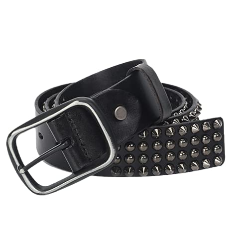 Cinturón de cuero para hombre RBUDSPOLF con remache en cono 115cm 2
