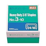 MAX 3/8-Inch Staples for HD-3DF Stapler (5,000 Staples per Box) (3-10)