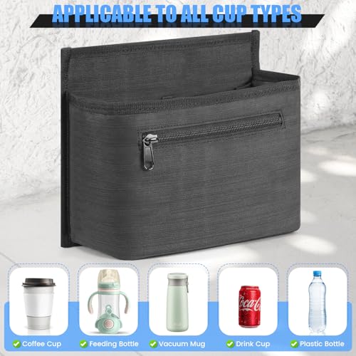 Image of 2 Pack Luggage Travel Cup Holder for Suitcase, Drink Carrier for Traveler