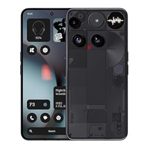 Nothing Phone (3) Cell Phone, 2025 New 5G Unlocked Phones 512GB, Android 15, Snapdragon 8s Gen4, AI Mobile Phones with Four 50MP Cameras & AMOLED Display, 5150mAh, Glyph Interface, Smartphone Black