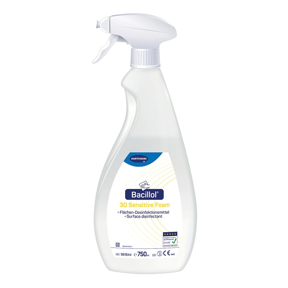 8 Stück Hartmann Hartmann Bacillol® 30 Sensitive Foam, Flächendesinfektionsmittel, transparent, V: 0,75l, Karton