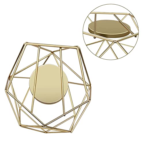 Geometric Tealight Candle Holders Gold Votive Wedding Centerpieces For Tables Table Centerpiece Stand Tea Light Decorative Home Modern Geo Decoration Christmas Décor Candelabra Glass Birthday Party #TOP3
