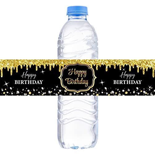 Étiquette bouteille d'eau anniversaire pour décoration table chic