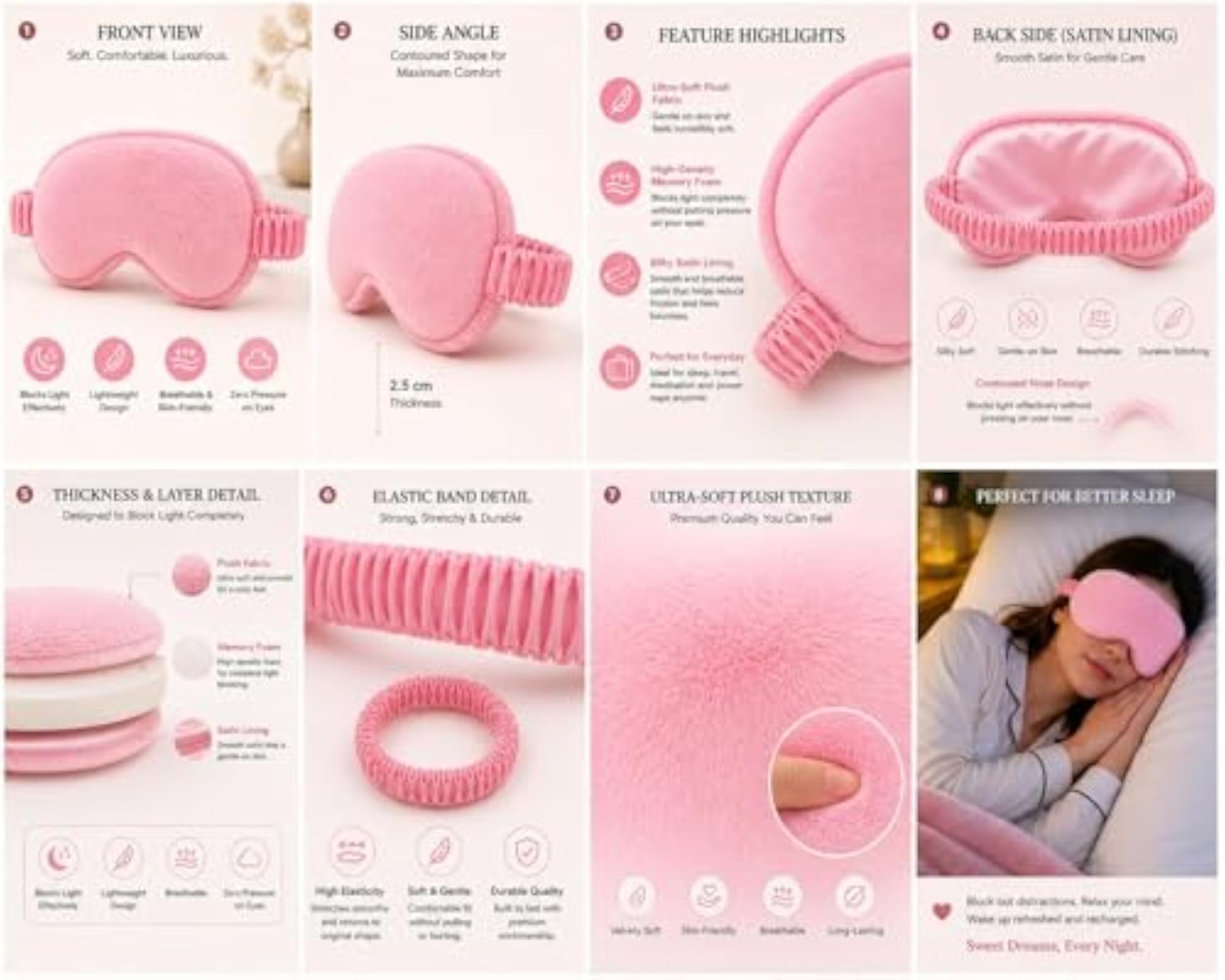 Premium Mulberry Silk Faux Fur Eye Mask for Sleeping