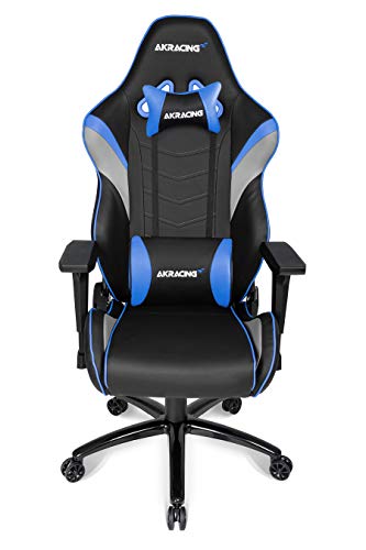 AKRACING Core LX Gaming Stuhl mit 5 Jahren Herstellergarantie für PC/PS4/XBOX/Nintendo, Schreibtischstuhl mit Kissen, PU-Kunstleder - Schwarz/Blau