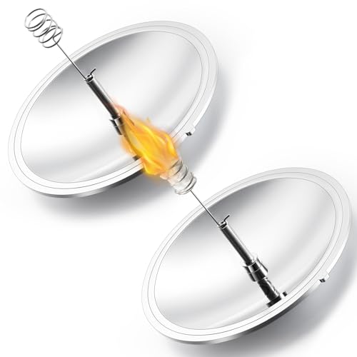 Maitys 2 Pcs Solar Fire Starter Solar Spark Lighter Camping Survival Tool Windproof Fire Starter Emergency Travel Kits Parabolic Mirror Ignition Cooker Outdoor Hiking Tool Home Yard