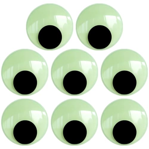 TOAOB 8pcs Luminous Large Googly Wiggle Eyes 4 Inch Self Adhesive Green