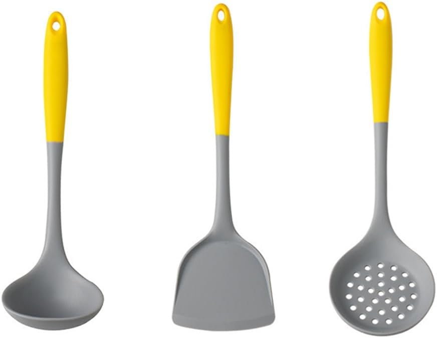 Household Soup Ladle Funnel Spatula Set Two-colour for Kitchen Non-stick Pots and Pans