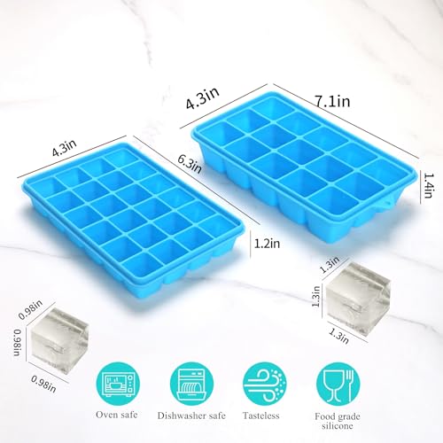 Molde Congelador Silicona 1 y 2 Cucharadas 2 Pzas Azul miniatura 3