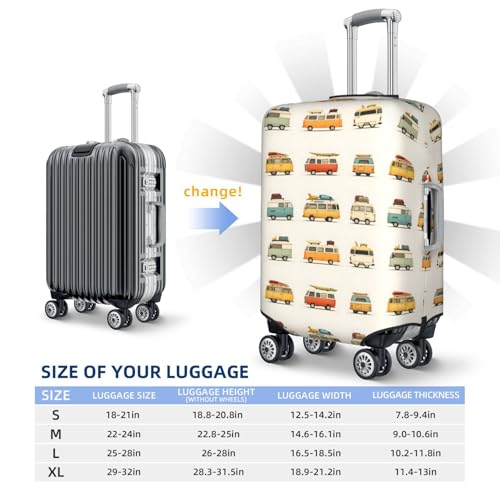 Luggage Cover Protector - Cartoon Travel Car Print Suitcase Covers for Luggage Fit 22-24 Inch Suitcase2