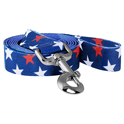 Native Pup American Flag Dog Leash (American Red & White Stars) One Size