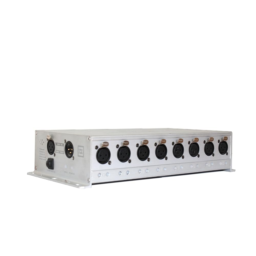 DMX Splitter 3PIN 新品未使用品 8 Way Isolated DMX Splitter 3-Pin XLR Input Output DMX512 Signal