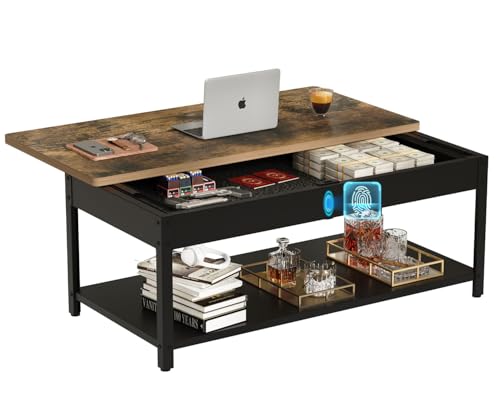 Smart Coffee Table with Fingerprint Lock - Coffee Table with