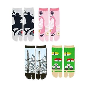 Noren Tabi Socks, Men’s, Women’s, Kids, Unisex, Two Fingers, Made in Japan, Nara, Cotton, Crew Length, Medium Length, Japanese Pattern, Bunions, Cold Protection, Thick, Business, Sports, Socks, Overseas Souvenir, Study Abroad Gift