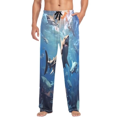 Pantalon de pyjama pour homme ample vêtement de nuit confortable avec poches
