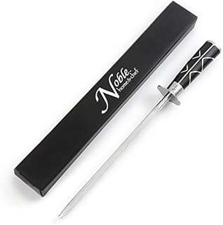 Professional Knife Steel Magnetized for Safety. Our Honing Rod Has an Oval Handle