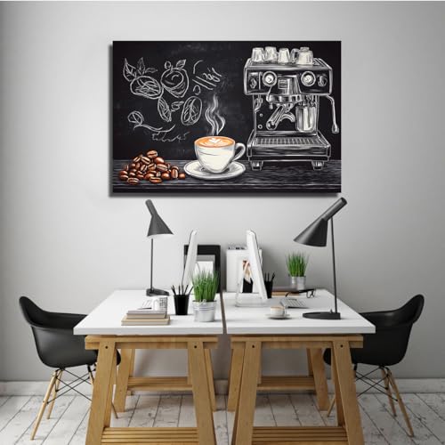 Tableau machine à expresso rétro YUNART affiche bistrot cuisine - 3