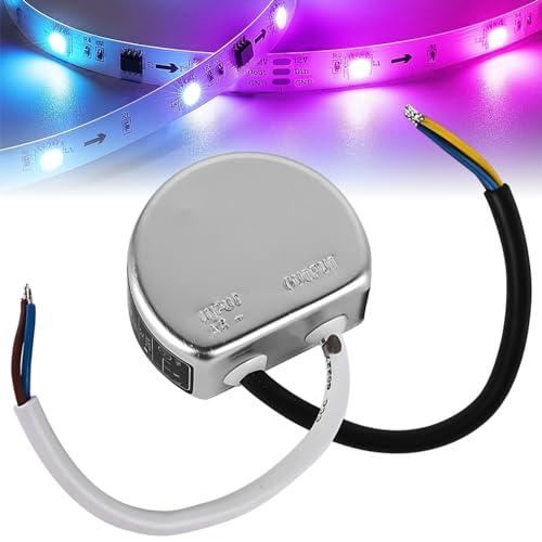 McShine Trasformatore LED 12 V DC, Rotondo, Diametro 55 Mm, Elettronico, Potenza 0,5 – 12 W, Ingresso 230 V, Tensione Costante, Protezione Da Sovratensione E Cortocircuito - Foto 3