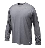Nike Mens 384408 Legend Dri-Fit Long Sleeve Tee - Gray Sie Small