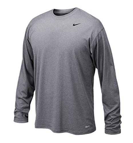 Nike Mens 384408 Legend Dri-Fit Long Sleeve Tee - Gray Sie Small