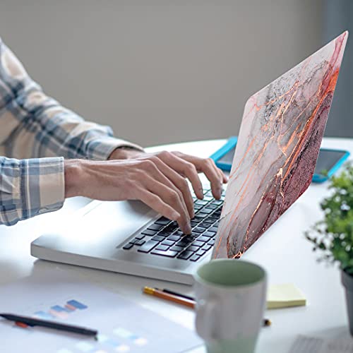 Laptop Skin Sticker Decal,13.3" 14" 15" 15.4" 15.6 Inch Laptop Universal Vinyl Skin Sticker Cover,Dustproof Waterproof Reusable Art Decal Protector With Free 2 Wrist Pads (Marble 3) #TOP2