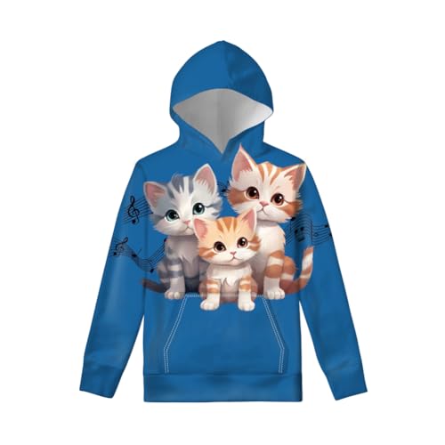 Forchrinse Hawaiian Plumeria Palm Leaves Print Fashion Boys Girls Hoodies,Novelty Floral Pullover Hooded Sweatshirt 5-16years