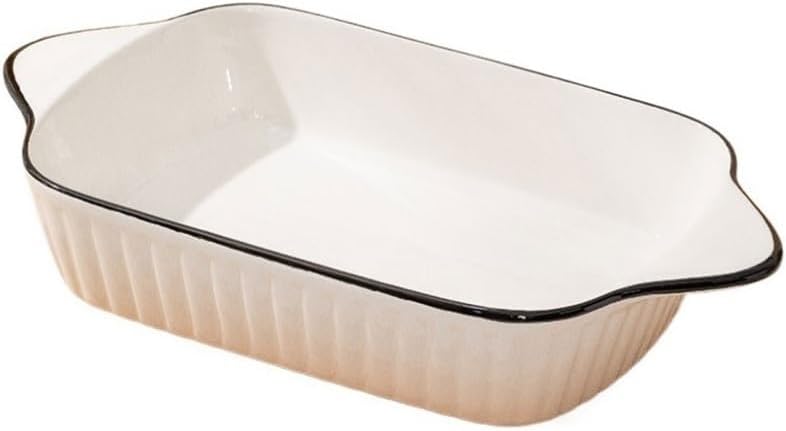 Casserole Dish Scandinavian Creative Baking Plate Household Ceramic Rectangular Salad Bowl Kitchen Tableware