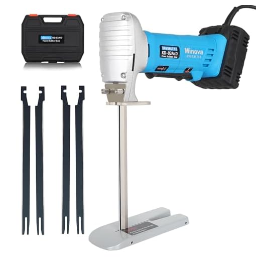 MINOVA Brushless Foam Rubber Cutter 8” Kit, Cutting of All Densities of Foam Rubber, upholstery foam cushion & Flexible Plastic Foam, Heavy-Duty Cutting Tool, Designed for Fast, Production