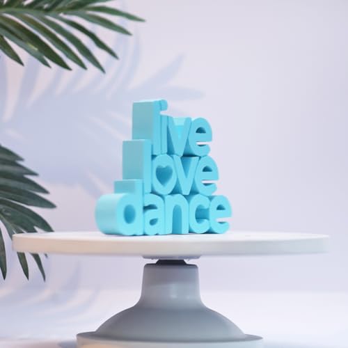 Image of NUKKAD TALES Live Love Dance Blue Showpiece Home Decor Items for Living Room Decoration Items for Book Shelf Center Table Decor Birthday Gift Items Gift for Dance Lovers (7 x 5 inch)
