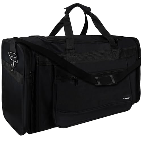 Sporttasche Reisetasche 70x29x32cm 70 Liter Verstellbarer/Abnehmbarer Schultergurt Wasserdicht für Damen und Herren, Schwarz, 24256 Schwarz Klassisch
