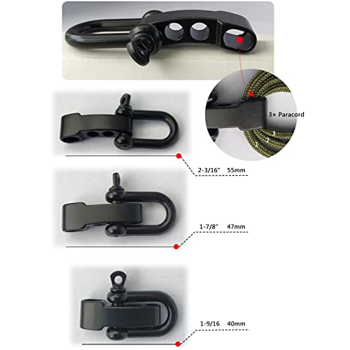 10 Pcs Paracord Bracelet Buckles Black Adjustable U Buckle Clip For Outdoor Survival Bracelet Wrist Strap U Shackles #TOP2