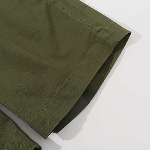 Pantalones cortos de chino para niño de algodón Spring&Gege verde de 13 a 14 años 6