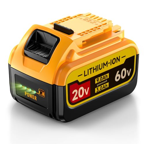 Image of DCB606 DCB609 Replacement for Dewalt 20V /60V 9.0Ah Flex Max Battery,Compatible with 60 Volt Tools High Capacity Lithium baterias with LED Indicator for Cordless,Weed Eater Batteries