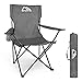Campingstuhl Premium inkl. Tragetasche in Grau Anglerstuhl Faltstuhl Klappstuhl mit Armlehne und Getränkehalter praktisch robust leicht