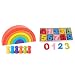 Sharplace Hölzernes Regenbogen Stapler Spielzeug, Kreative Bunte Bausteine, Die Das Stapelspiel Verschachteln, Arabische Zahlen, Pädagogisches Lernspielzeug für