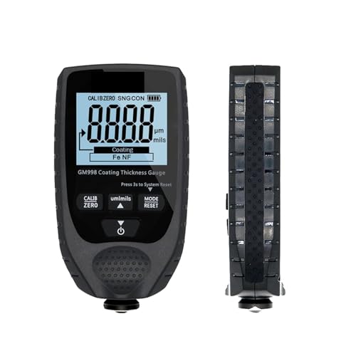 GM998 自動車用塗装膜厚計 0-1500um デジタル金属膜厚計 正確な読み取り(Black)