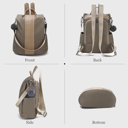 Image of PINCNEL Women Backpack Purse Waterproof Nylon Anti-theft Rucksack Lightweight Shoulder Bag