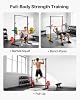 Jaula de Potencia VEVOR con Soporte de Sentadillas, Soporte de Sentadillas Multifuncional para Gimnasio en Casa, Equipo de Entrenamiento de Fuerza para Press de Banca, Sentadillas y Dominadas 4