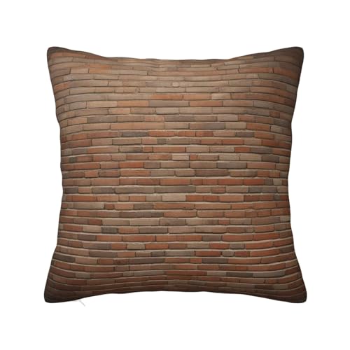 Luckily&Day Industrial Brick Wall Print Decorative Throw Pil
