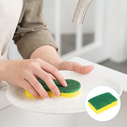 Image of METALLIXITY Kitchen Cleaning Sponge (9cm x 6cm /3.54 inch x 2.75 inch) 15pcs, Dish Sponges - for Washing Pots, Pans, Bathroom, Green /Yellow /Blue /Pink /Purple