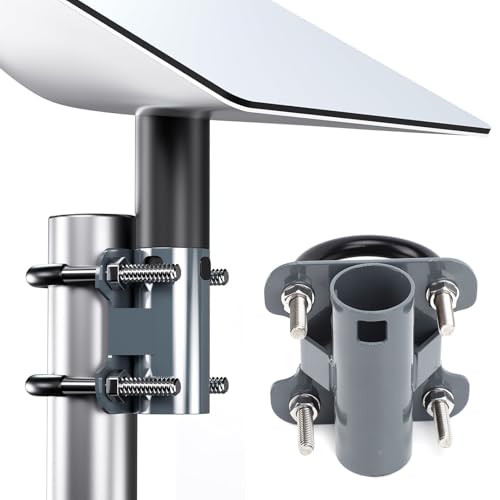 Starlink Pipe Adapter for GEN 2 V2 Dish Antenna, Stainless Steel Antenna Pole Mast Mount Pole Adapter Kit, U Bracket Roof Mounting Bracket for RV and Yacht, Easy Installation
