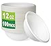 GreenWorks 100 Count 12 OZ Compostable Bowls, Biodegradable Bagasse and Bamboo fiber Paper Bowls 1