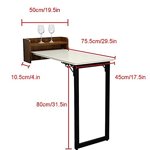 Table pliante murale compacte comme bureau pour chambre et petit espace