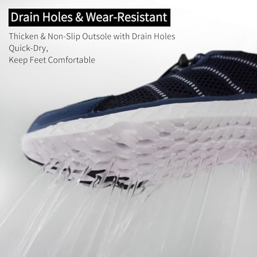 Image of Generic Queday Water Shoes for Women Men Quick Dry Barefoot Shoes Lightweight Athletic Sports Aqua Socks Outdoor Swim Fishing Hiking Diving Surf Walking Kayaking